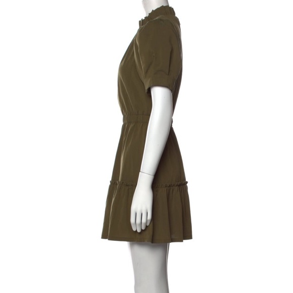ALICE + OLIVIA Vida Puff Sleeve Dress (Olive / size US 6) - Picture 6 of 8